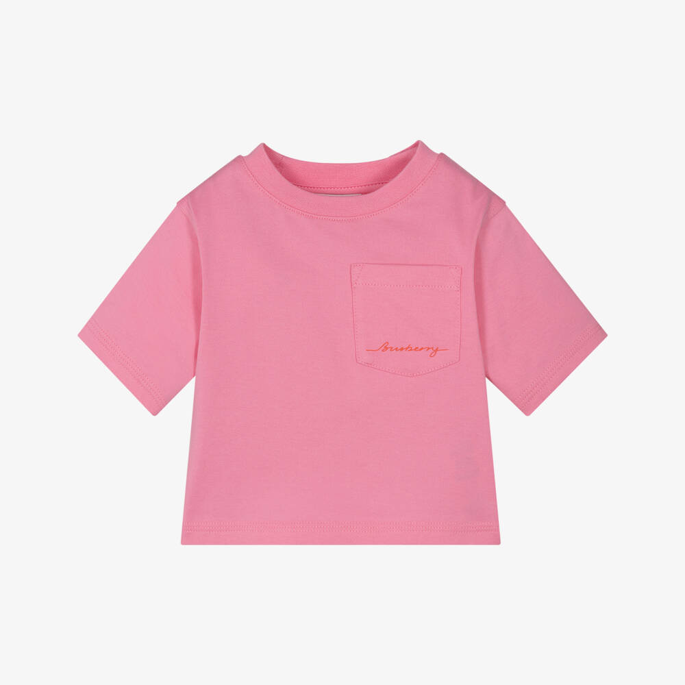 Burberry-Girls' Rose Organic Cotton Tee | Childrensalon Outlet