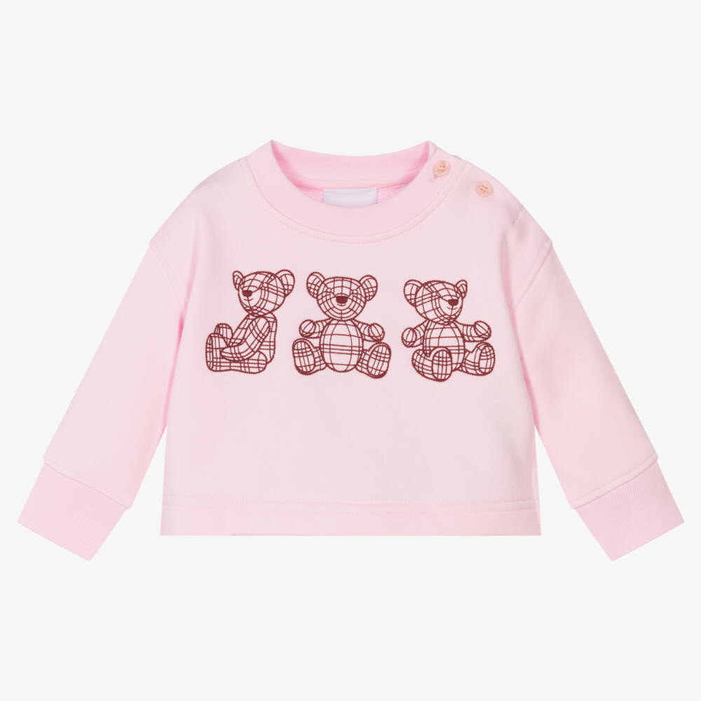 Burberry-Girls Rose Teddy Trio Pullover | Childrensalon Outlet