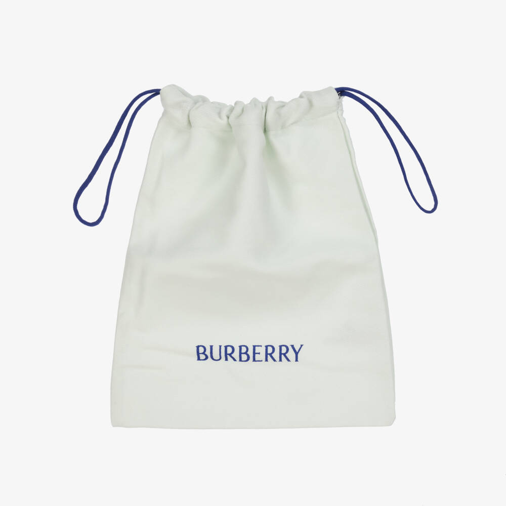Burberry Балетки в клетку песочного цвета для девочек