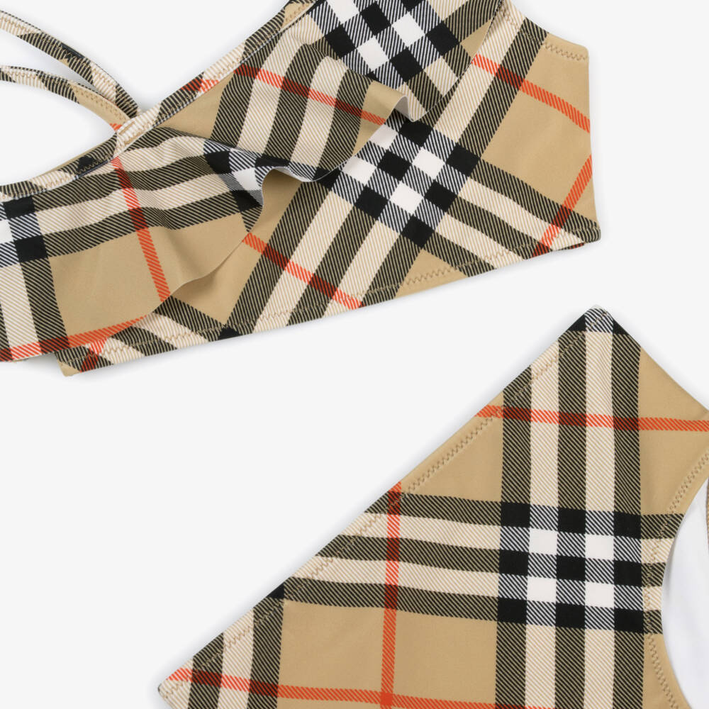 Burberry-Girls Sand Check Swim Set | Childrensalon Outlet