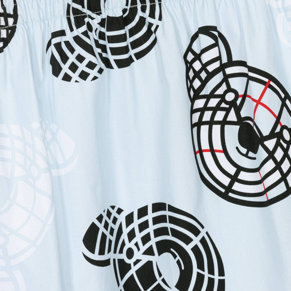 Burberry-Girls Sky Poplin Bear Dress | Childrensalon Outlet