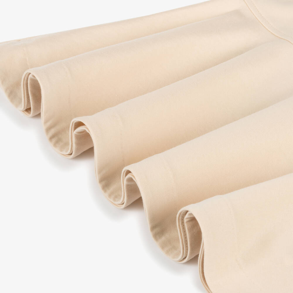 Burberry-Girls Soft Beige Cotton Dress | Childrensalon Outlet