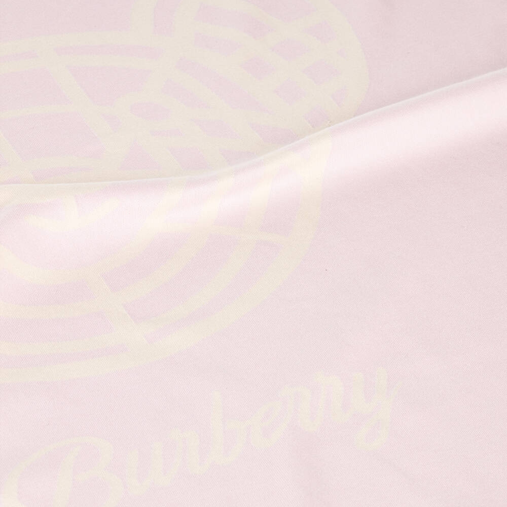 Burberry-Girls Soft Pink Bear Knit Blanket | Childrensalon Outlet