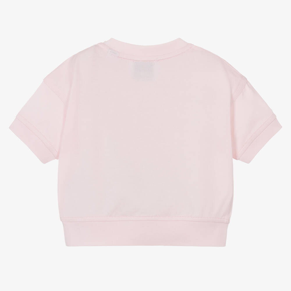 Burberry-Girls Soft Pink Bear Tee | Childrensalon Outlet