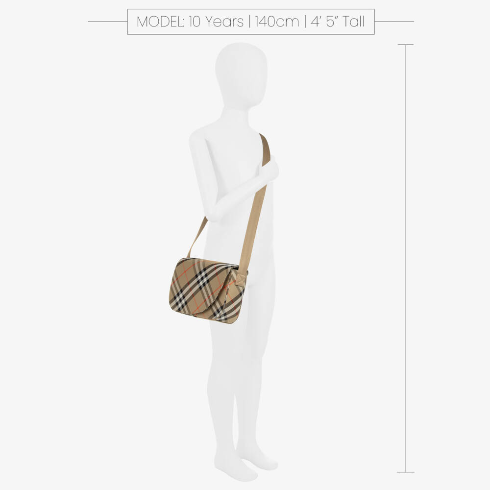 Burberry-Girls Tan Plaid Shoulder Bag | Childrensalon Outlet