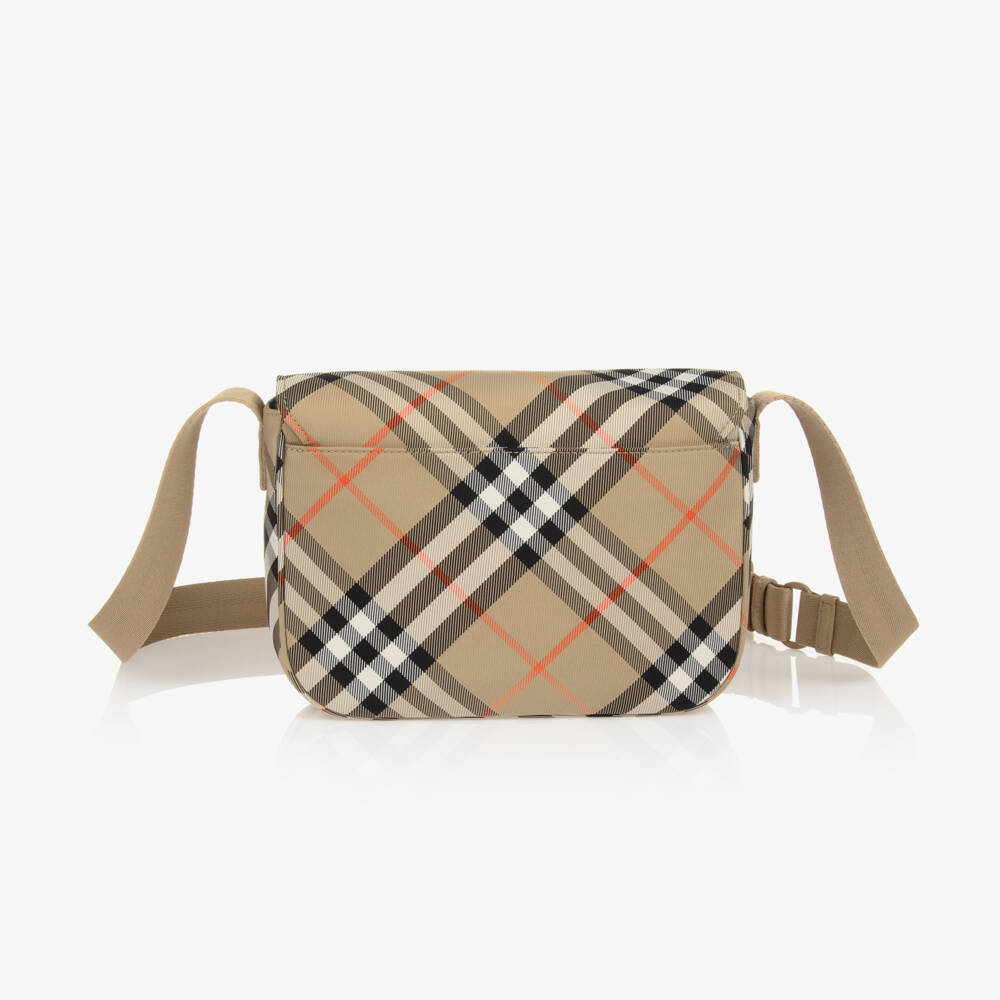 Burberry-Girls Tan Plaid Shoulder Bag | Childrensalon Outlet