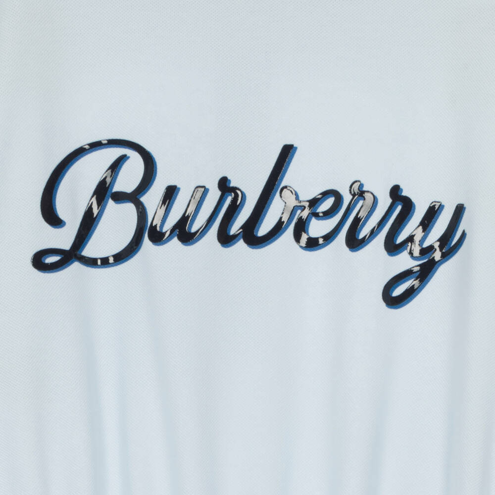 Burberry-Girls Varsity Blue Polo Frock | Childrensalon Outlet