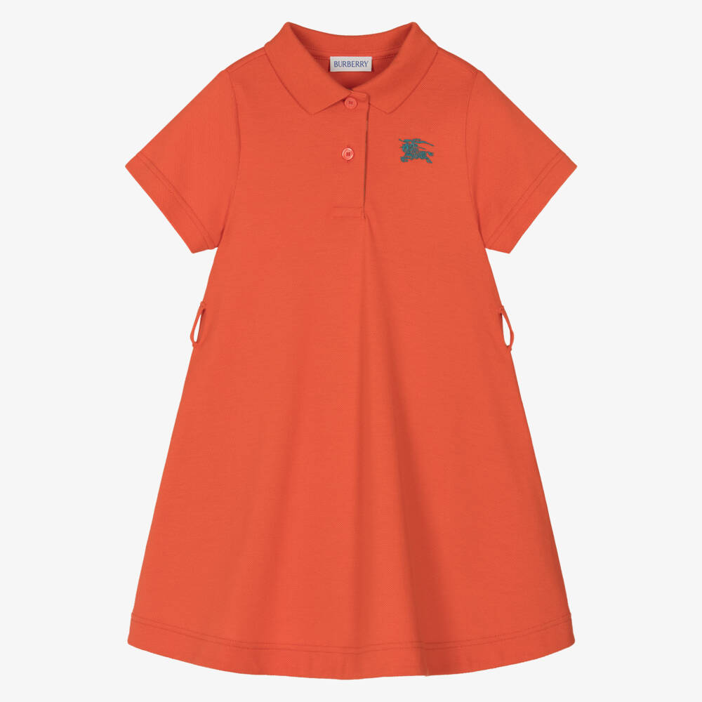 Burberry-Girls Vibrant Cotton Polo Frock | Childrensalon Outlet