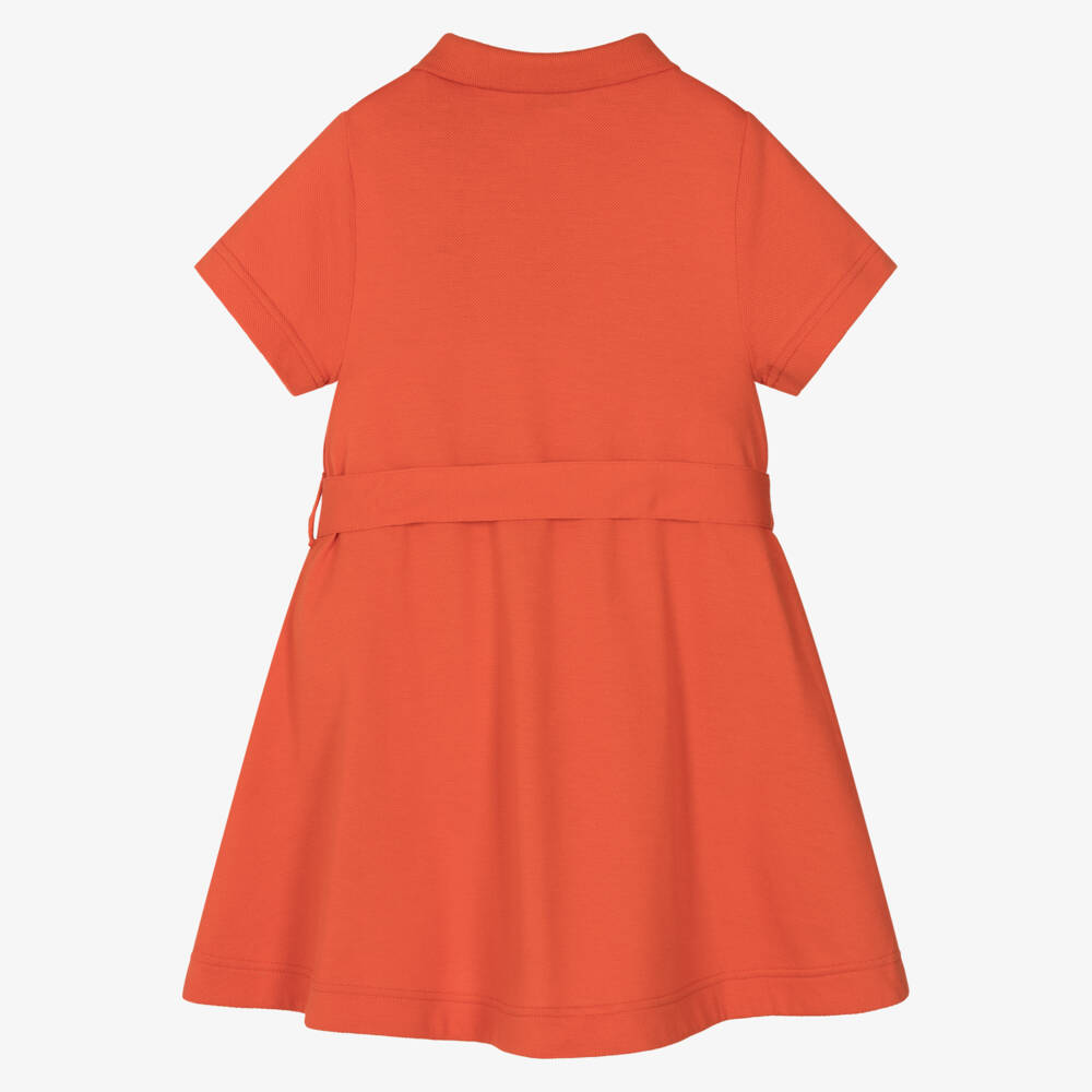 Burberry-Girls Vibrant Cotton Polo Frock | Childrensalon Outlet