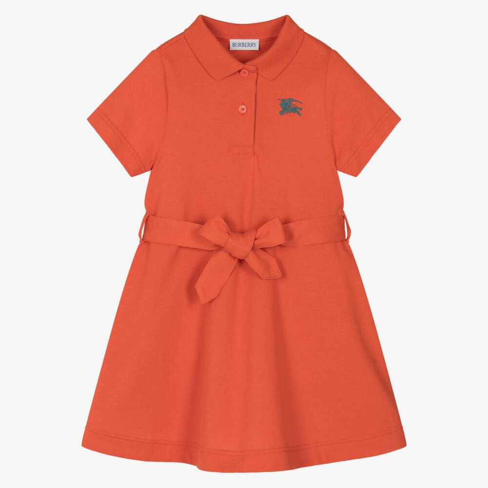 Burberry-Girls Vibrant Cotton Polo Frock | Childrensalon Outlet