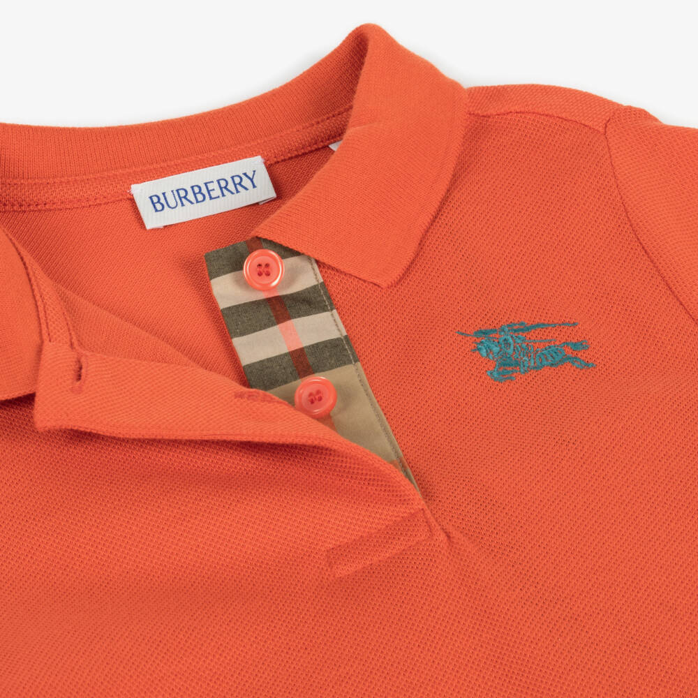 Burberry-Girls Vibrant Cotton Polo Frock | Childrensalon Outlet