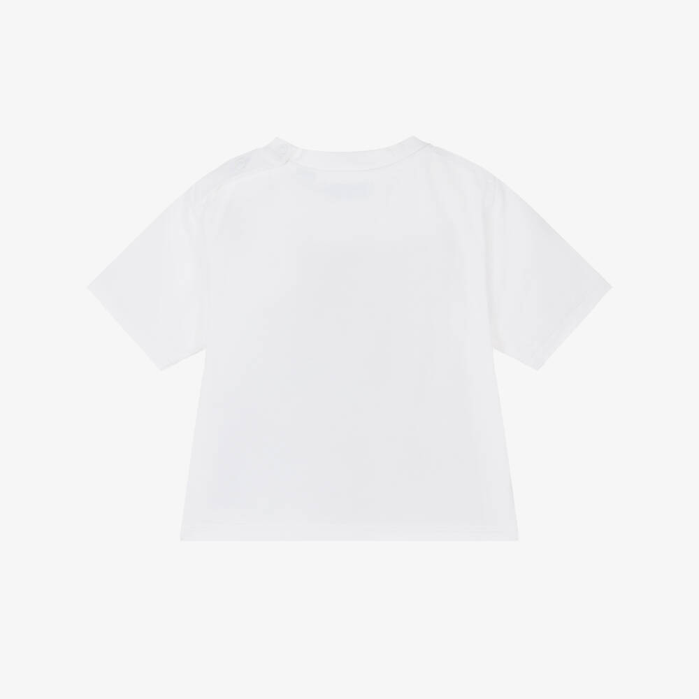 Burberry-Girls' White Bear Crew Tee | Childrensalon Outlet