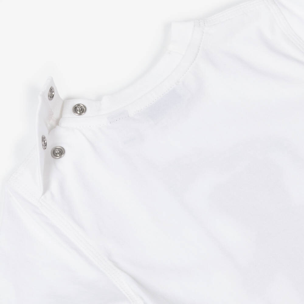 Burberry-Girls' White Bear Crew Tee | Childrensalon Outlet