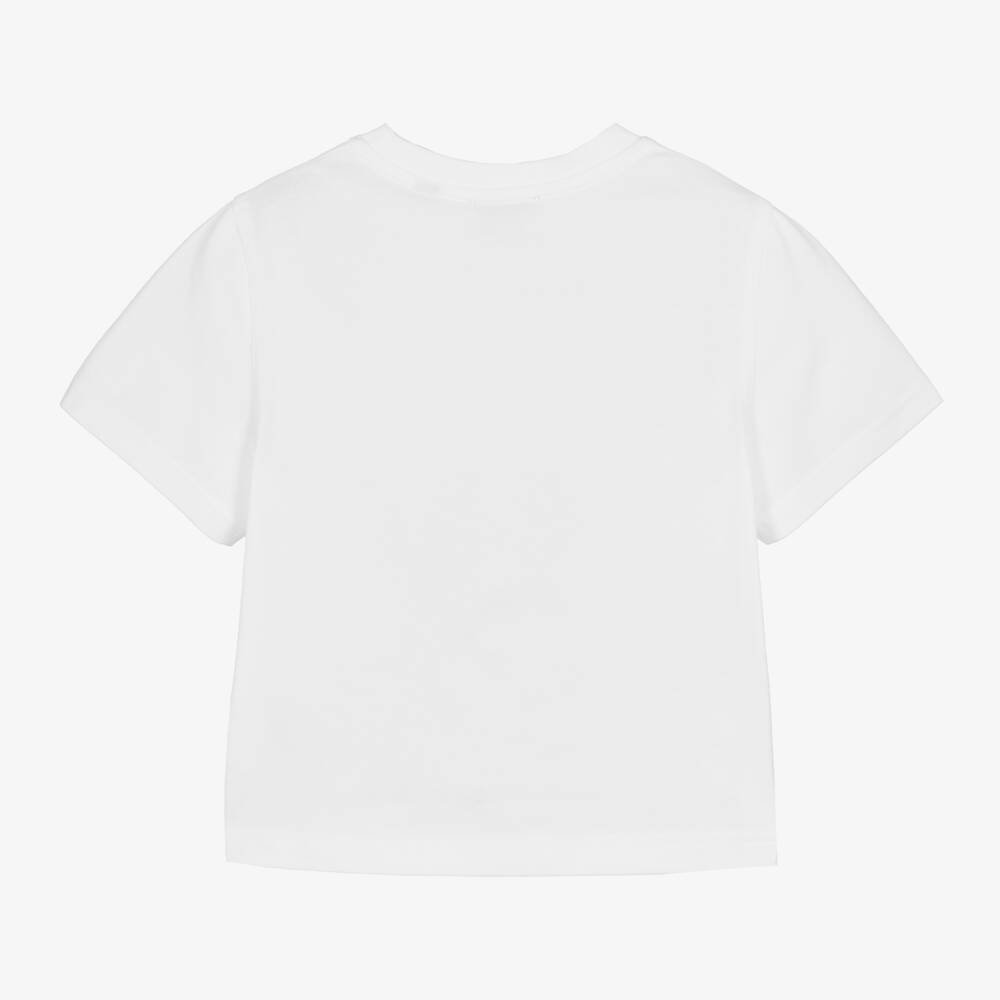 Burberry-Girls White Strawberry Tee | Childrensalon Outlet