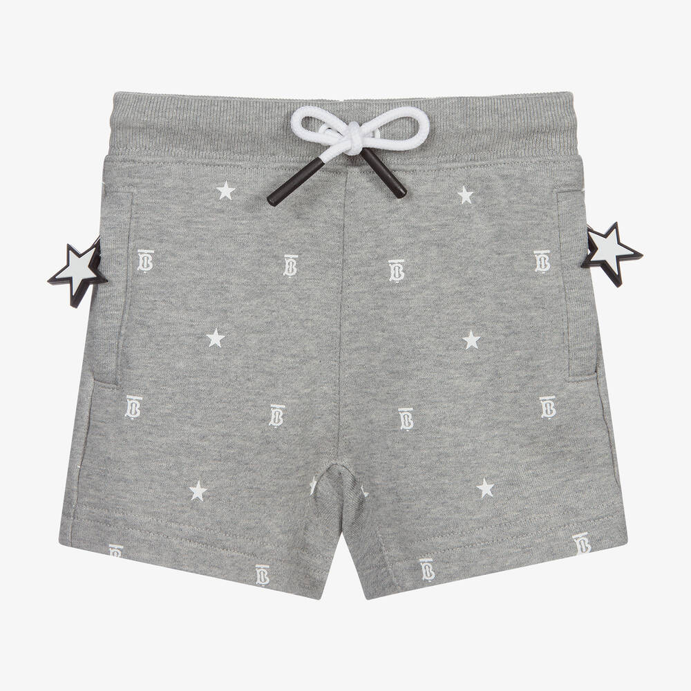 Burberry - Grey Monogram Baby Shorts | Childrensalon