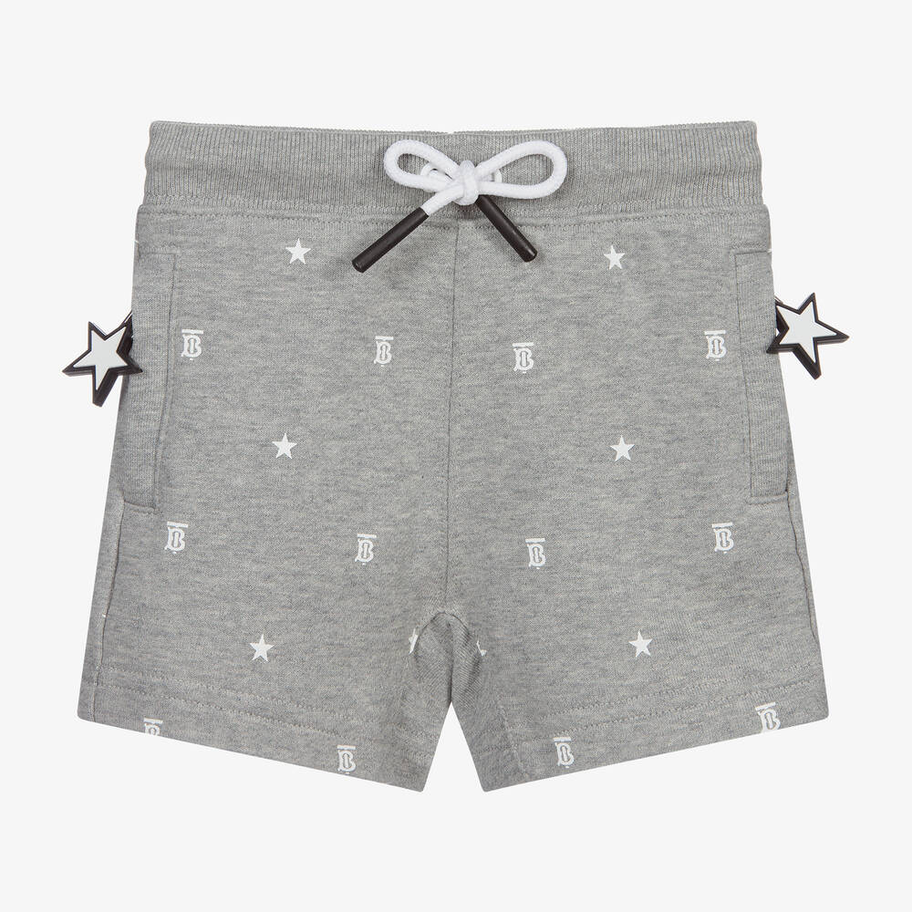 Burberry Grey Monogram Baby Shorts Childrensalon Outlet