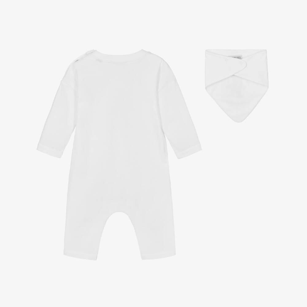 Burberry-Little Boy's White Bear Two-Piece Set | Childrensalon Outlet