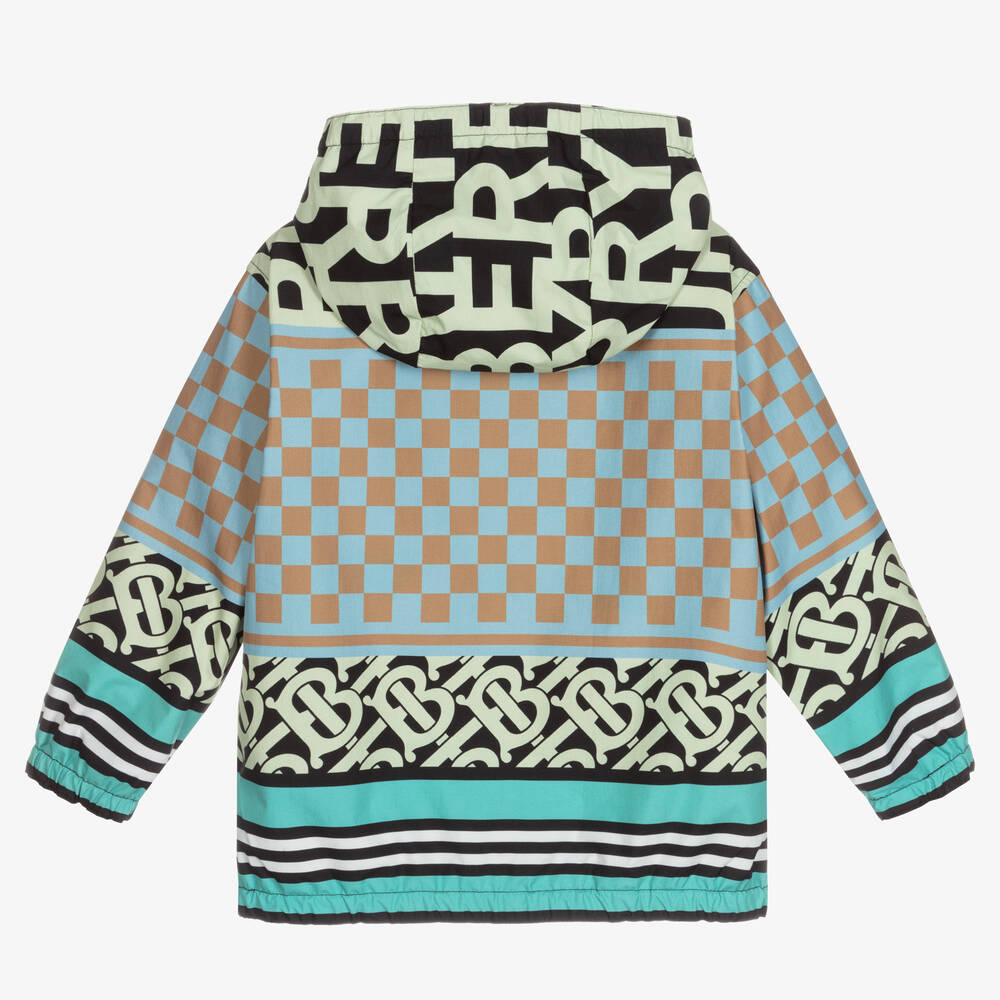 بربري-جاكيت هودي لون أزرق للأولاد | Childrensalon Outlet