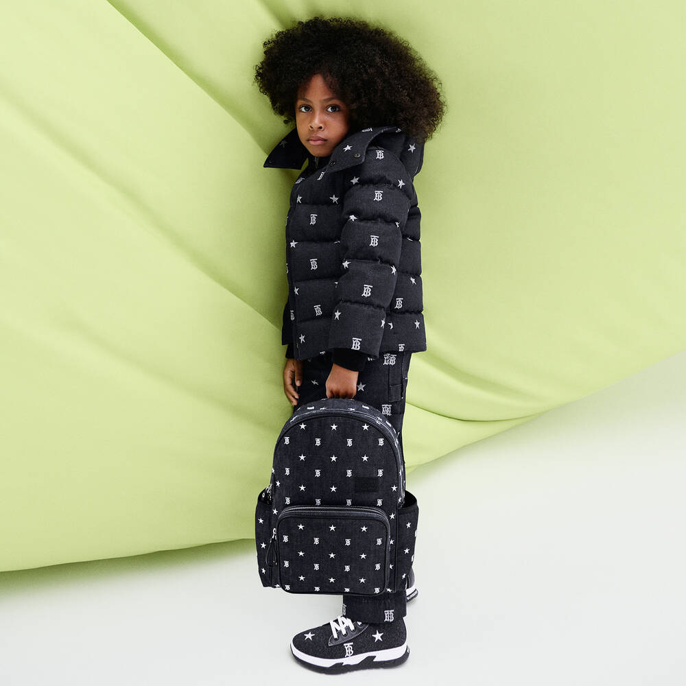 Burberry-Navy Blue Logo Sock Trainers | Childrensalon Outlet