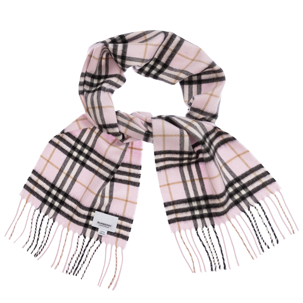Burberry pink online plaid scarf