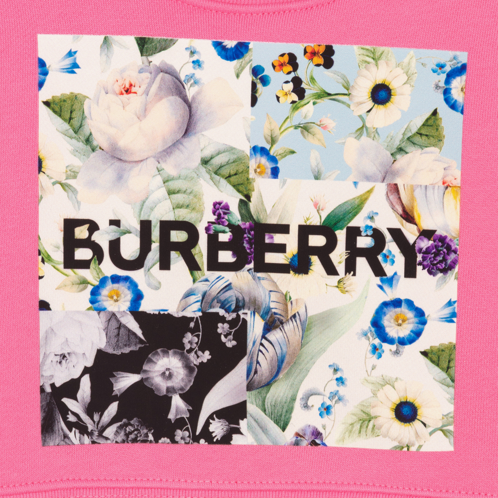 Burberry - Pink Cotton Baby Sweatshirt | Childrensalon Outlet
