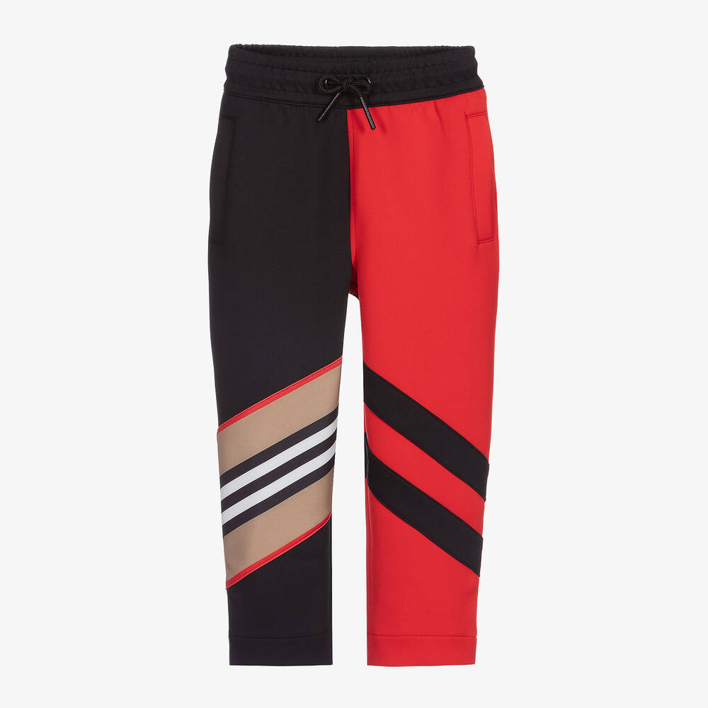 Burberry - Pantalon de survêtement rouge et noir | Childrensalon