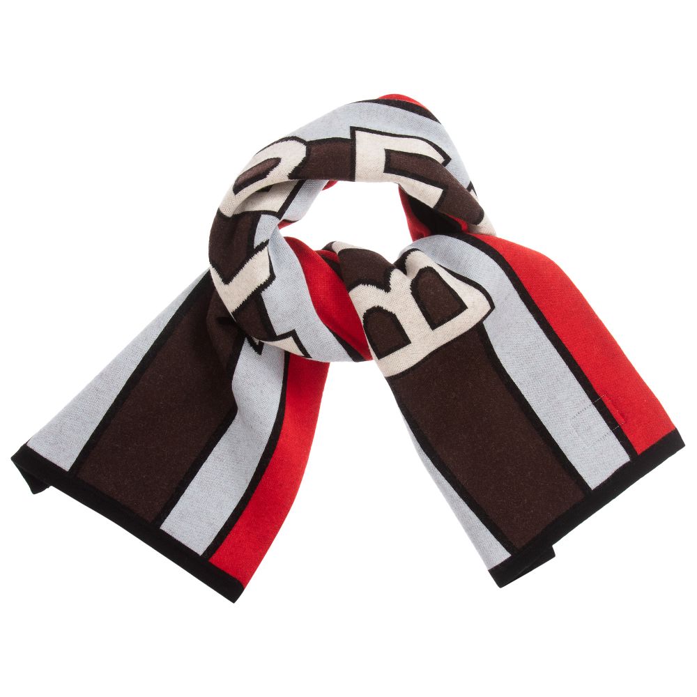 Burberry - Red Wool Scarf (128cm) | Childrensalon Outlet