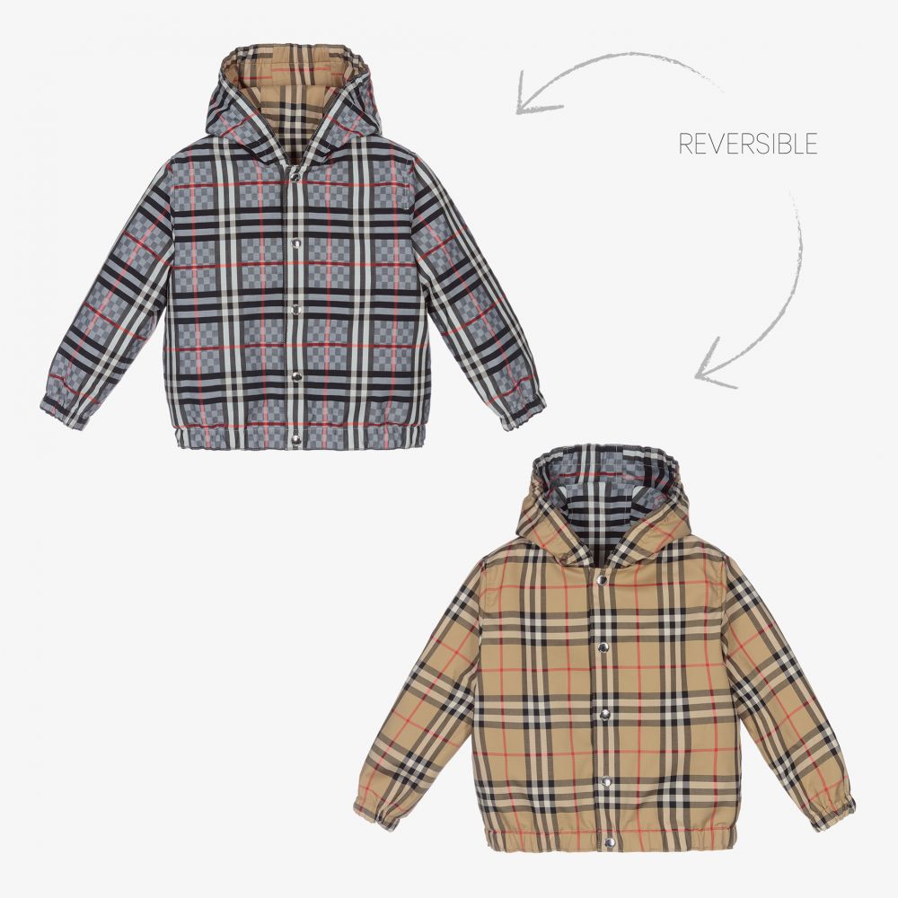 Burberry - Reversible Beige & Blue Jacket | Childrensalon