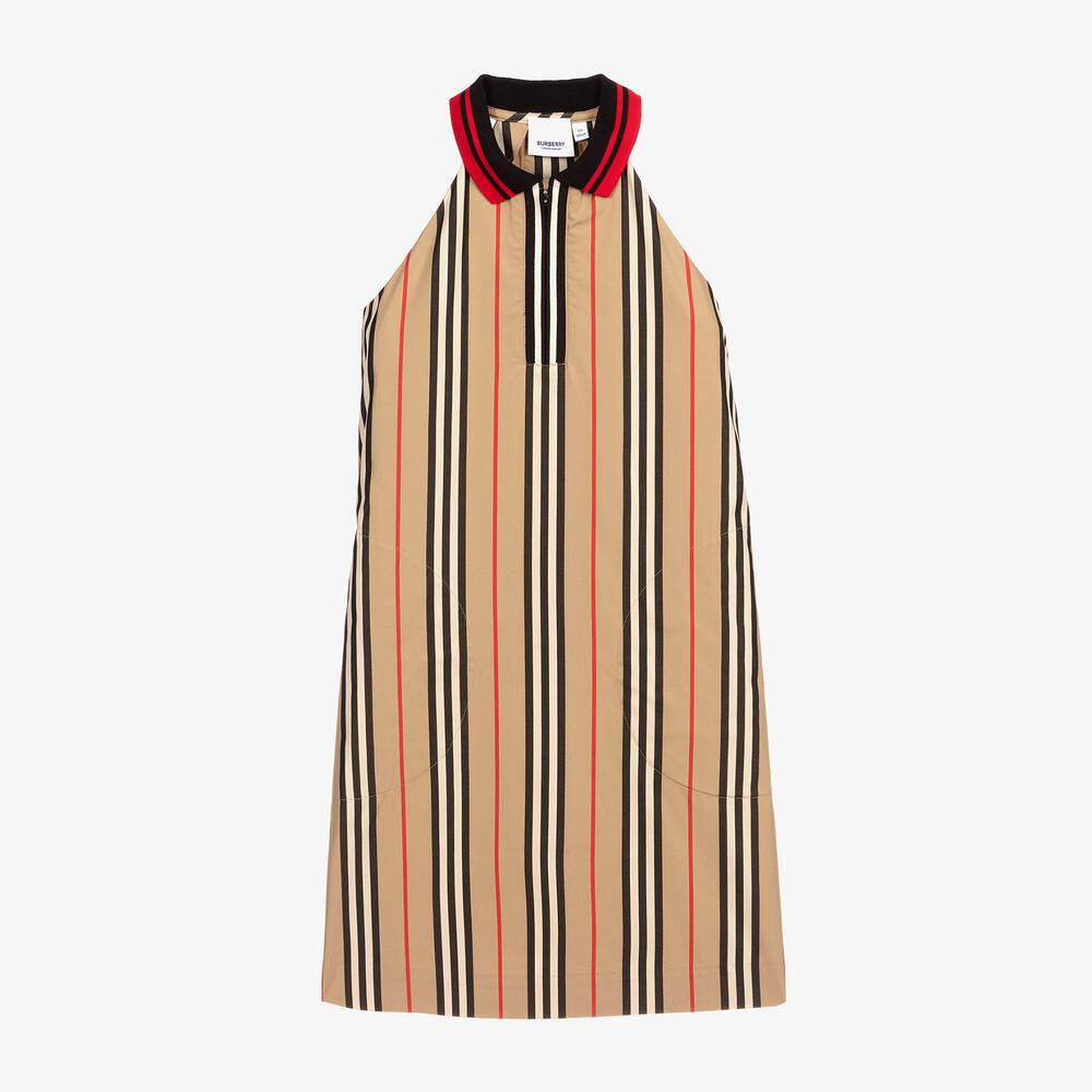 Burberry - Teen Beige Icon Stripe Dress | Childrensalon