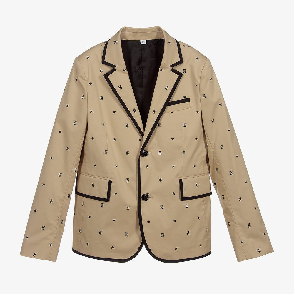 Burberry - Beiger Teen Blazer mit Logo  | Childrensalon