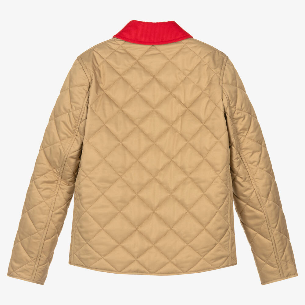 Burberry-Teen Beige Quilted Jacket | Childrensalon Outlet