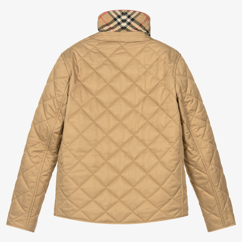 Burberry-Teen Beige Quilted Jacket | Childrensalon Outlet