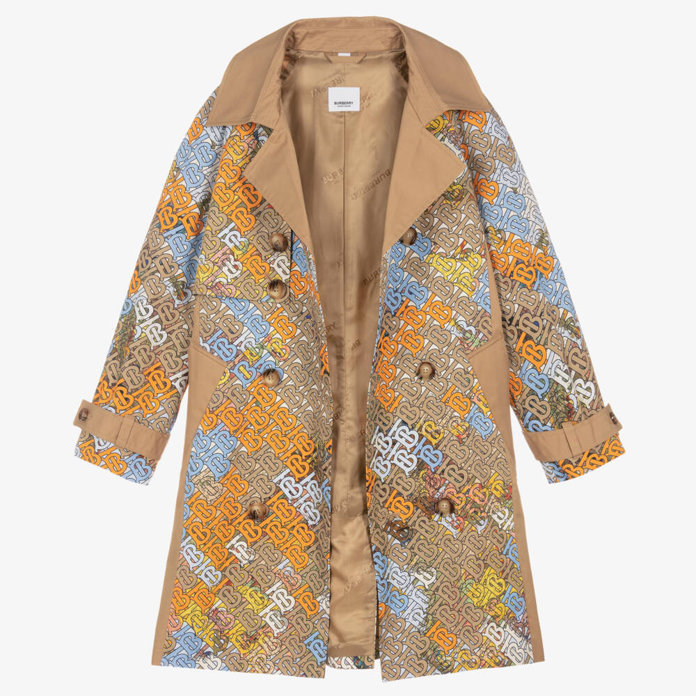 Burberry-معطف ترنش بيج فاخر للمراهقين | Childrensalon Outlet