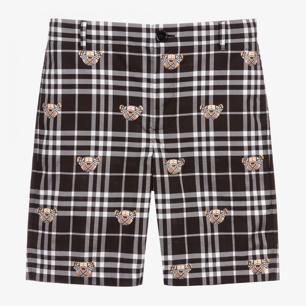 Burberry - Teen Black Bermuda Shorts | Childrensalon