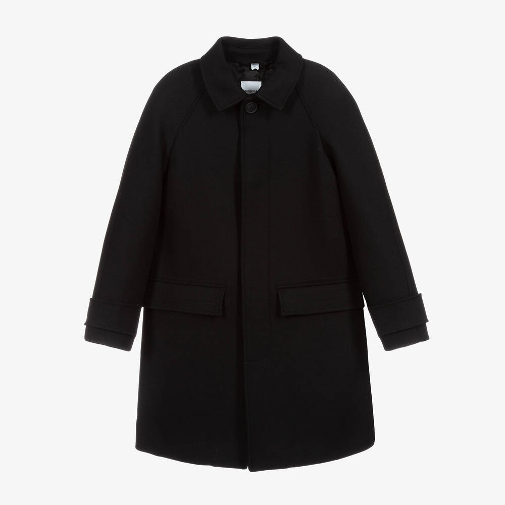 Burberry - Teen Black Check Logo Coat | Childrensalon