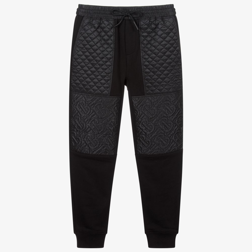 Burberry-Teen Black Logo Joggers | Childrensalon Outlet