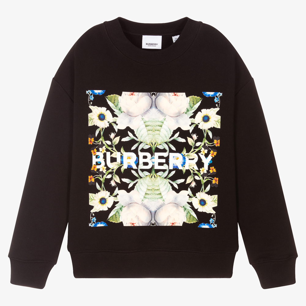 Burberry - Teen Black Logo Sweatshirt | Childrensalon