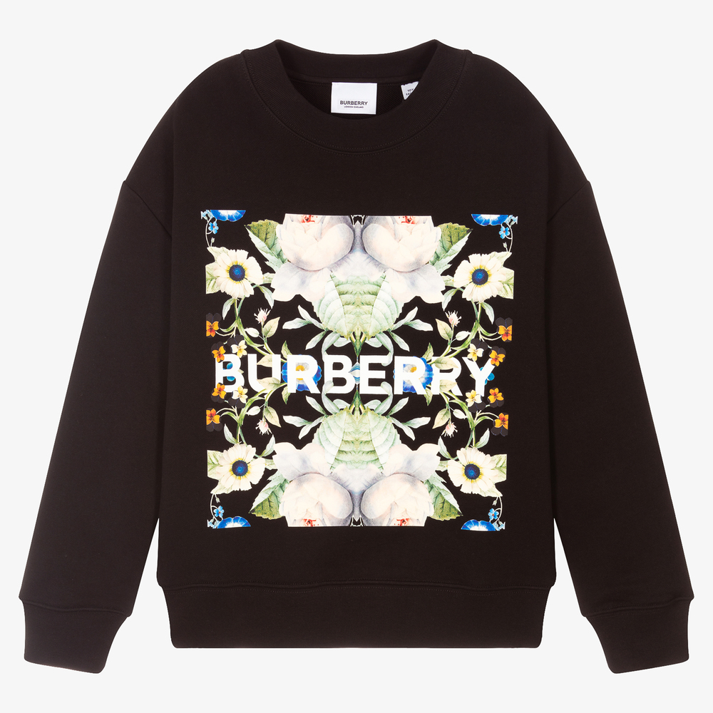Burberry black logo sweatshirt top
