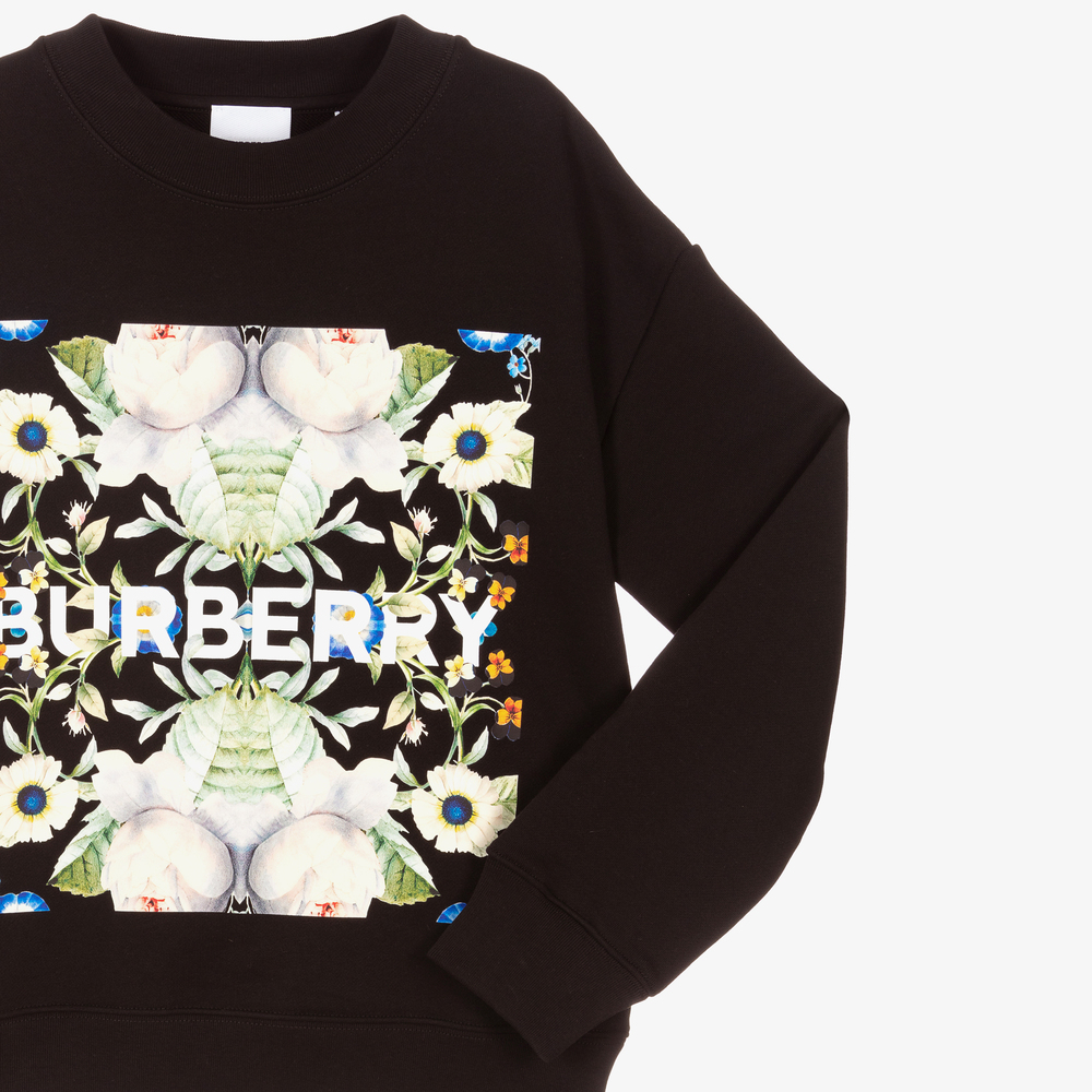 Burberry-Черный свитшот для подростков | Childrensalon Outlet