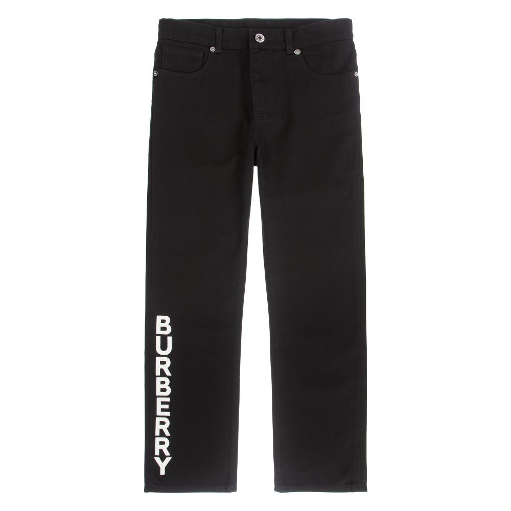 Burberry - Teen Black Logo Trousers | Childrensalon