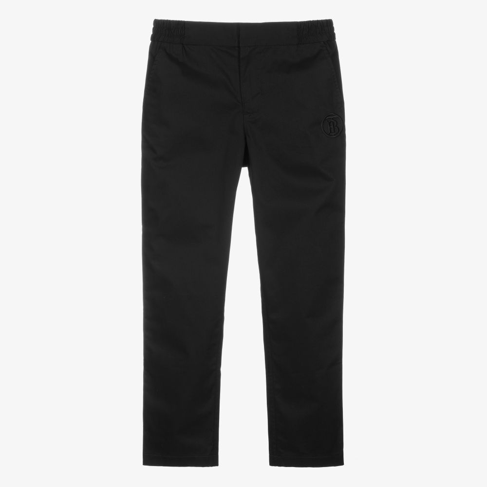 Burberry - Черные брюки с монограммой для подростков | Childrensalon