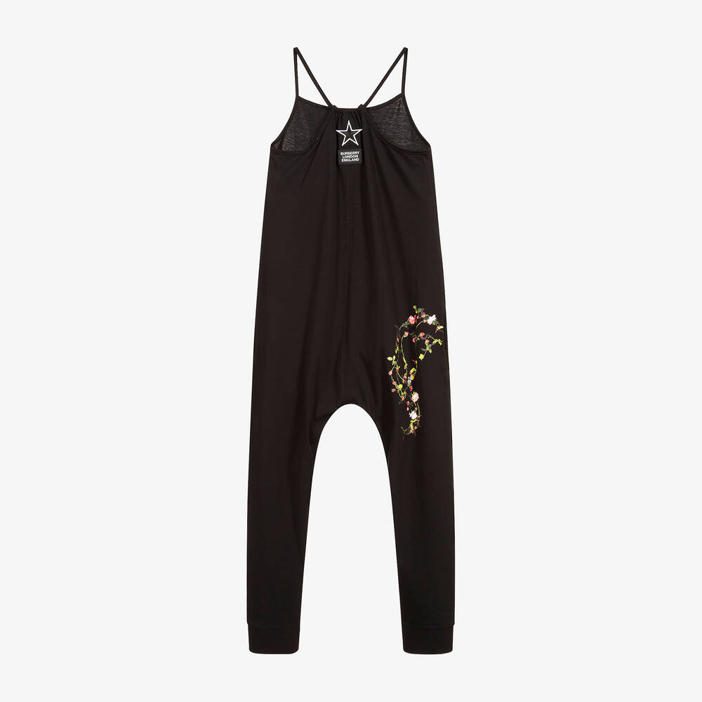 Burberry Teen Black Unicorn Jumpsuit Childrensalon Outlet