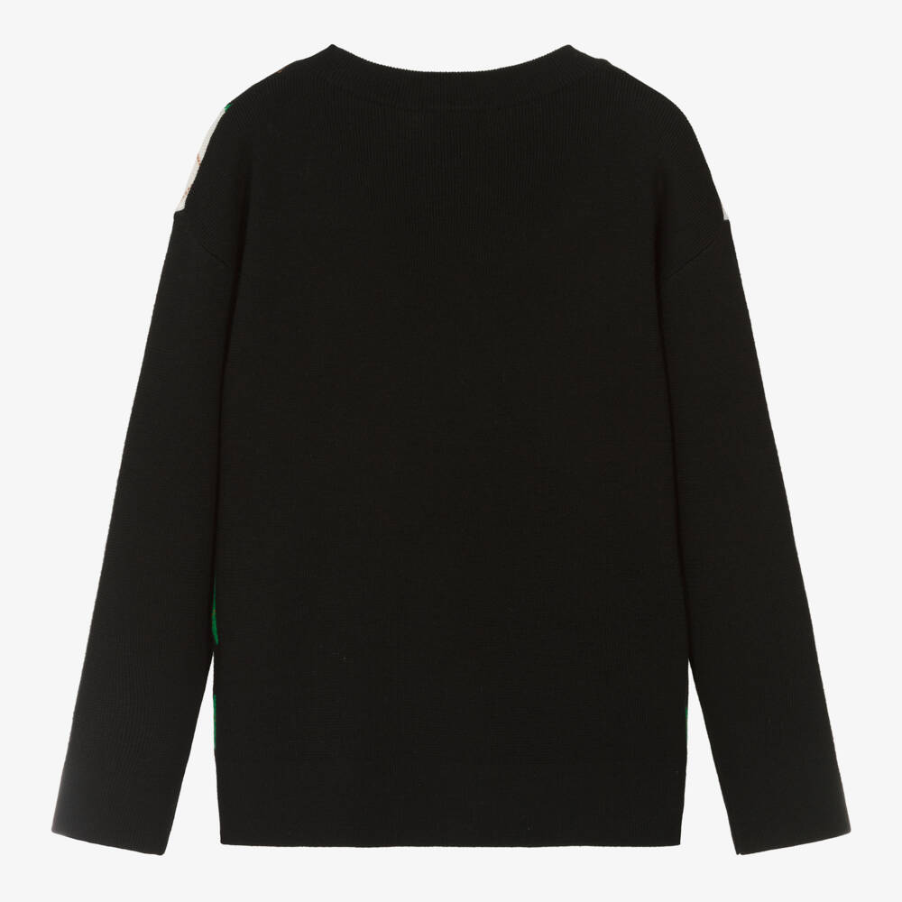 Burberry-Teen Boys Argyle Bear Knit Sweater | Childrensalon Outlet