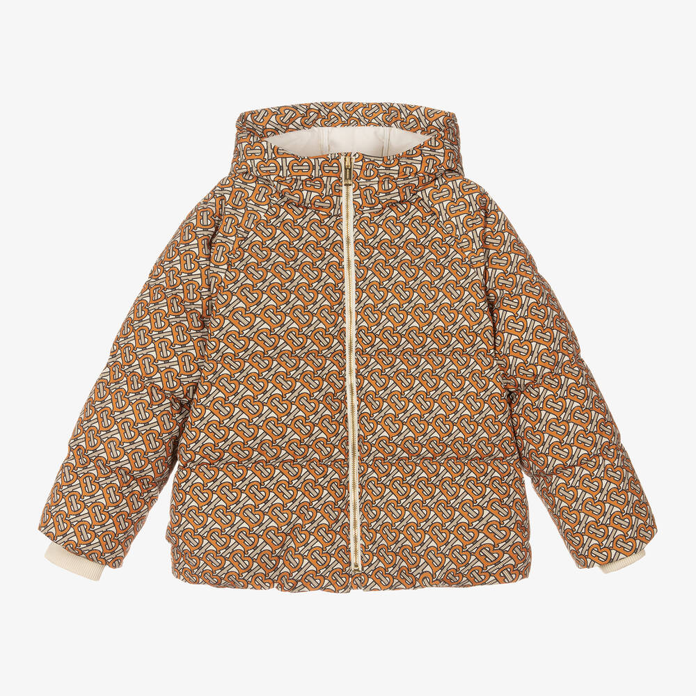 Burberry-Teen Boys Beige Puffer Jacket | Childrensalon Outlet