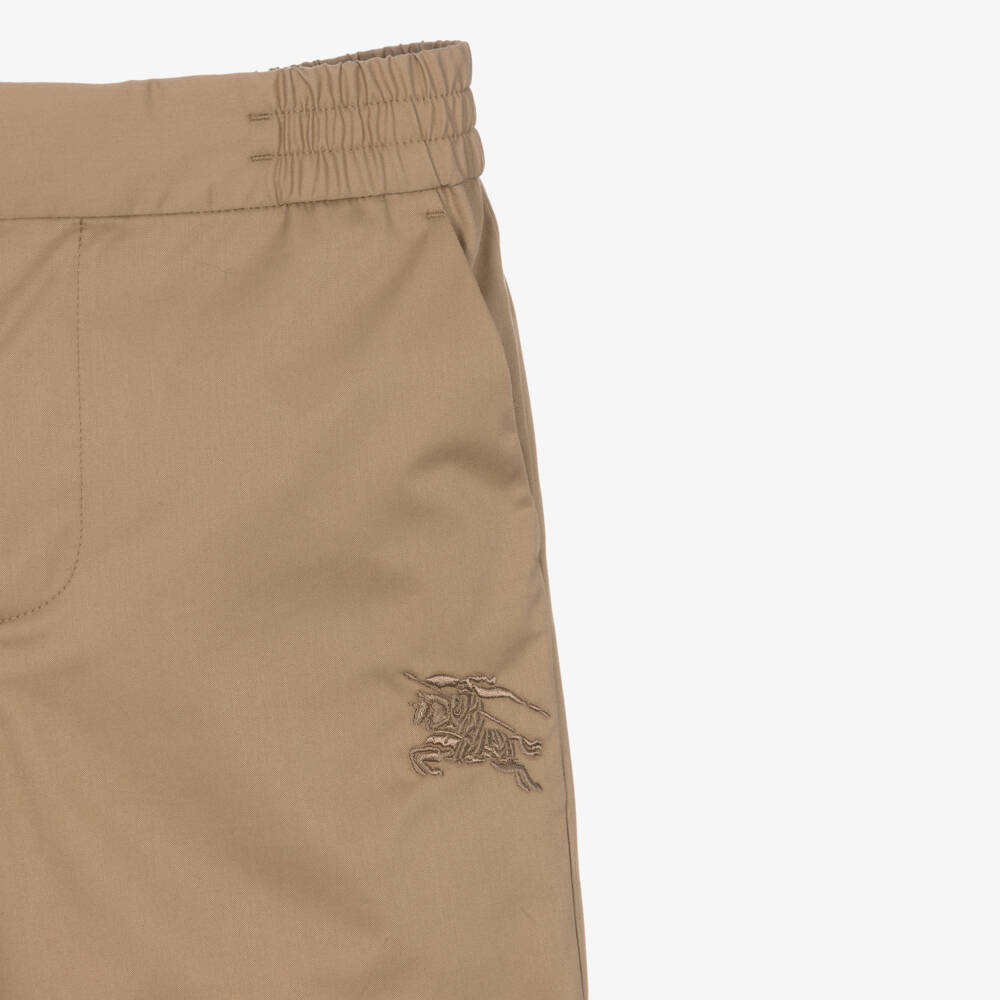 Burberry-Teen Boys Beige Twill Shorts | Childrensalon Outlet