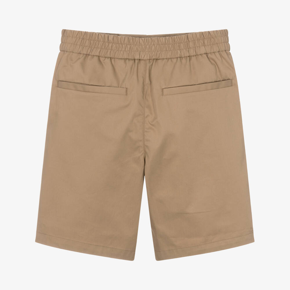 Burberry-Teen Boys Beige Twill Shorts | Childrensalon Outlet