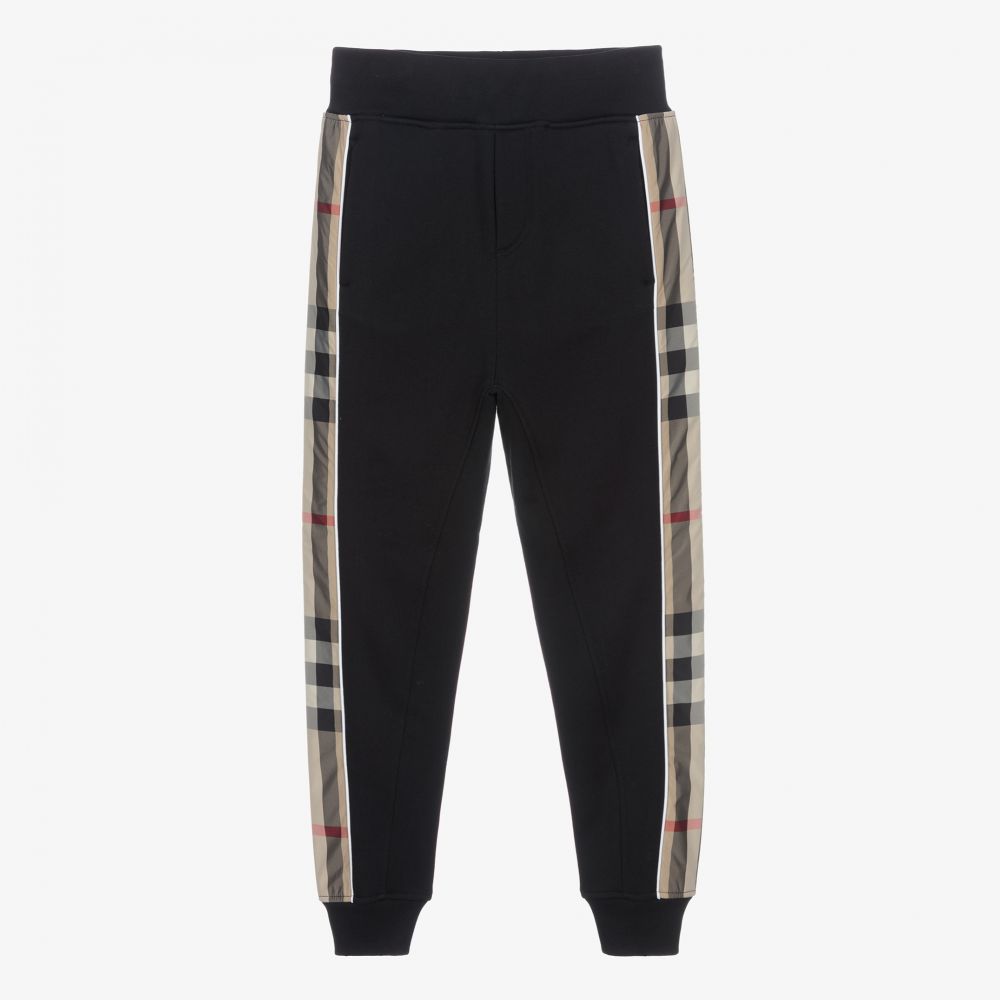 Burberry - Schwarze Teen Baumwoll-Jogginghose (J) | Childrensalon