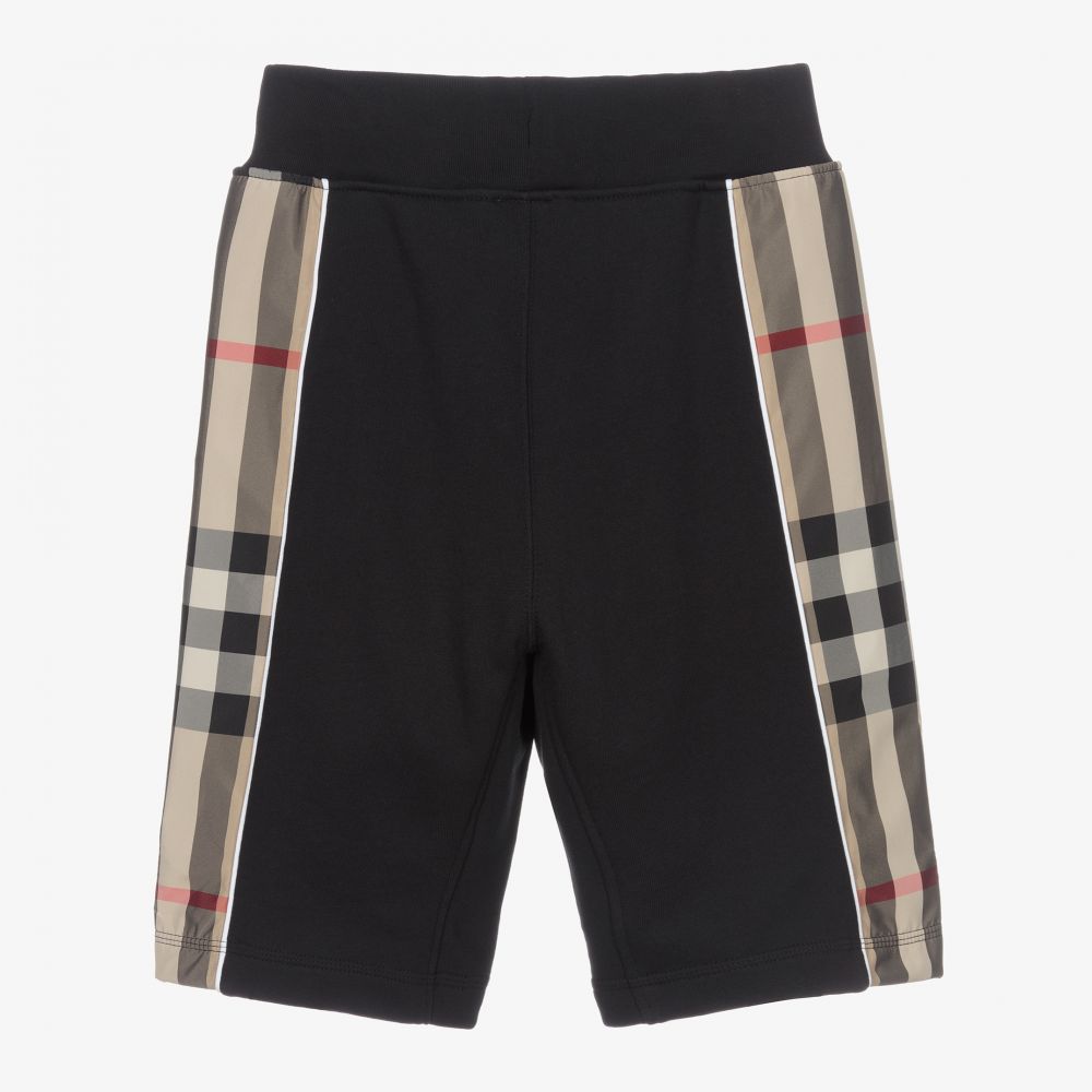 Burberry-Teen Boys Black Cotton Shorts | Childrensalon Outlet