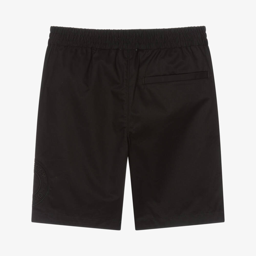 Burberry-Черные хлопковые шорты для мальчиков-подростков | Childrensalon Outlet