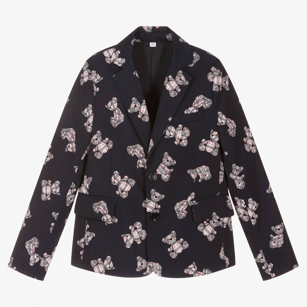 Burberry-Teen Boys Blue Thomas Bear Blazer | Childrensalon Outlet